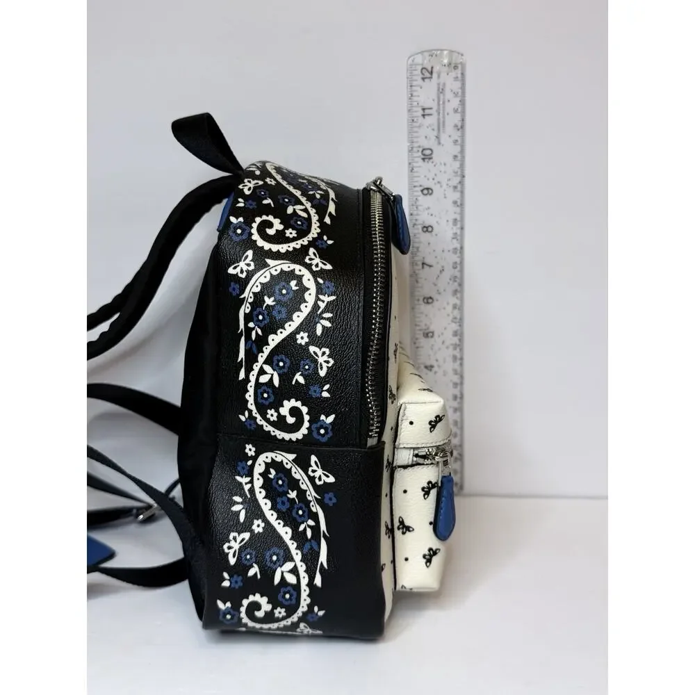 Coach Mini Charlie Backpack Lips & Butterfly Bandana Print # F59330 (NWOT)